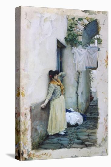 Resting-John William Waterhouse-Stretched Canvas