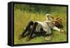 Resting-Charles Payne-Framed Stretched Canvas