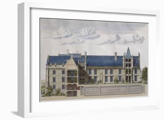 Restoration of Chateau de Chateaudun, illustration from 'Le Moniteur des architectes', engraved by-null-Framed Giclee Print