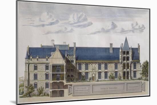 Restoration of Chateau de Chateaudun, illustration from 'Le Moniteur des architectes', engraved by-null-Mounted Giclee Print