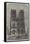 Restoration of Notre Dame, Paris, the Western Facade-Felix Thorigny-Framed Stretched Canvas