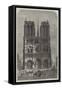 Restoration of Notre Dame, Paris, the Western Facade-Felix Thorigny-Framed Stretched Canvas