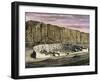 Restoration of Pueblo Bonito, Ancestral Puebloan/Anasazi Site in Chaco Canyon, New Mexico, 1250 AD-null-Framed Giclee Print
