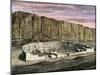 Restoration of Pueblo Bonito, Ancestral Puebloan/Anasazi Site in Chaco Canyon, New Mexico, 1250 AD-null-Mounted Giclee Print