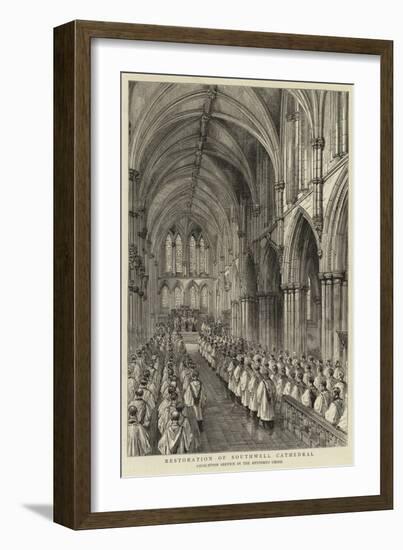 Restoration of Southwell Cathedral-null-Framed Giclee Print