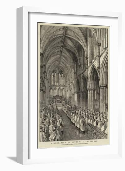 Restoration of Southwell Cathedral-null-Framed Giclee Print