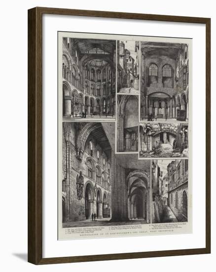 Restoration of St Bartholomew's the Great, West Smithfield-Henry William Brewer-Framed Giclee Print