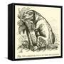 Restoration of the Iguanodon-null-Framed Stretched Canvas