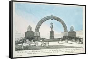 Restoration of the Statue of Henry IV on Pont Neuf, Paris, 25 August 1818-null-Framed Stretched Canvas