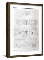 Restoration of the Temple of Ramases II at Thebes, Drawn and Measured by F. Avondale-Frederick Catherwood-Framed Giclee Print