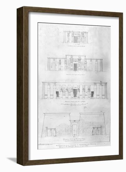 Restoration of the Temple of Ramases II at Thebes, Drawn and Measured by F. Avondale-Frederick Catherwood-Framed Giclee Print