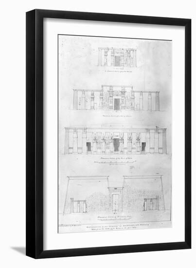 Restoration of the Temple of Ramases II at Thebes, Drawn and Measured by F. Avondale-Frederick Catherwood-Framed Giclee Print