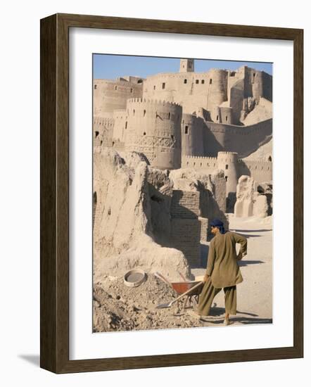 Restoration Work, Arg-E Bam, Bam, Unesco World Heritage Site, Iran, Middle East-David Poole-Framed Photographic Print