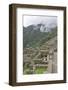 Restoration work at the Inca ruins of Machu Picchu, UNESCO World Heritage Site, Peru, South America-Julio Etchart-Framed Photographic Print