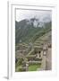 Restoration work at the Inca ruins of Machu Picchu, UNESCO World Heritage Site, Peru, South America-Julio Etchart-Framed Photographic Print