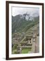 Restoration work at the Inca ruins of Machu Picchu, UNESCO World Heritage Site, Peru, South America-Julio Etchart-Framed Photographic Print