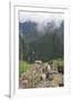 Restoration work at the Inca ruins of Machu Picchu, UNESCO World Heritage Site, Peru, South America-Julio Etchart-Framed Photographic Print