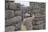 Restoration work at the Inca ruins of Machu Picchu, UNESCO World Heritage Site, Peru, South America-Julio Etchart-Mounted Photographic Print