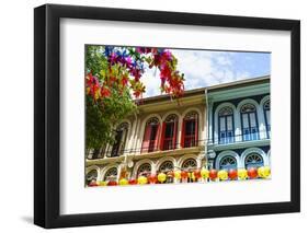 Restored and Colourfully Painted Old Shophouses in Chinatown, Singapore, Southeast Asia, Asia-Fraser Hall-Framed Photographic Print