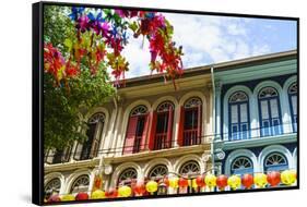 Restored and Colourfully Painted Old Shophouses in Chinatown, Singapore, Southeast Asia, Asia-Fraser Hall-Framed Stretched Canvas