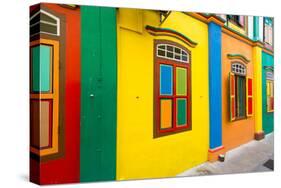 Restored Building in Little India, Singapore-null-Stretched Canvas