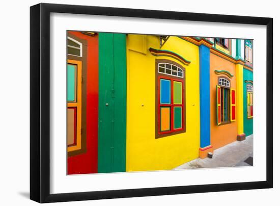 Restored Building in Little India, Singapore-null-Framed Premium Photographic Print