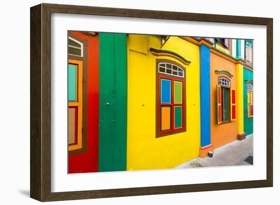 Restored Building in Little India, Singapore-null-Framed Photographic Print