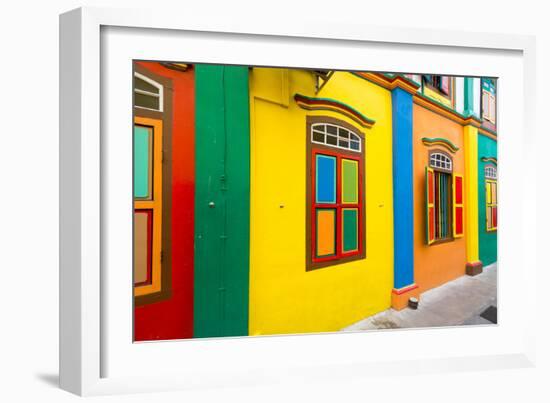 Restored Building in Little India, Singapore-null-Framed Photographic Print