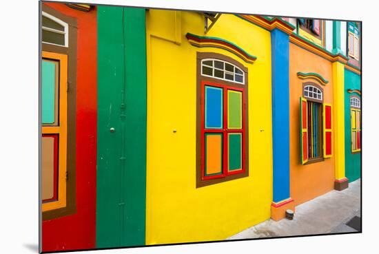 Restored Building in Little India, Singapore-null-Mounted Photographic Print