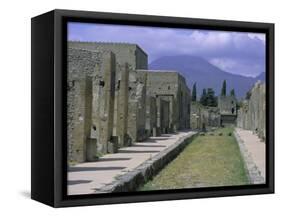 Restored Buildings in Roman Town Buried in Ad 79 by Ash Flows from Mount Vesuvius, Campania, Italy-Anthony Waltham-Framed Stretched Canvas