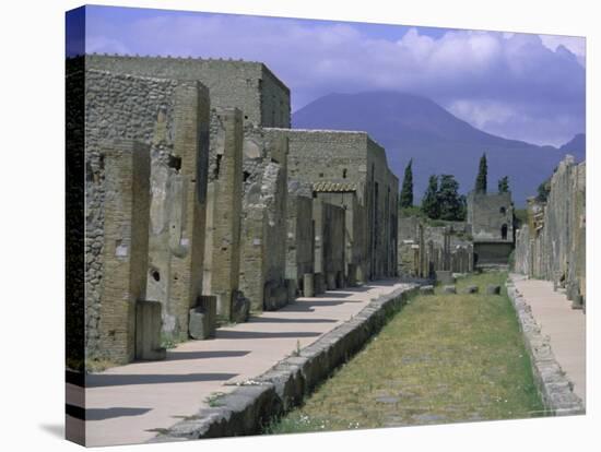 Restored Buildings in Roman Town Buried in Ad 79 by Ash Flows from Mount Vesuvius, Campania, Italy-Anthony Waltham-Stretched Canvas