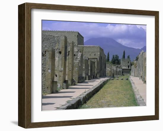 Restored Buildings in Roman Town Buried in Ad 79 by Ash Flows from Mount Vesuvius, Campania, Italy-Anthony Waltham-Framed Photographic Print