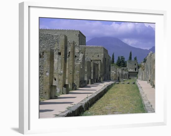 Restored Buildings in Roman Town Buried in Ad 79 by Ash Flows from Mount Vesuvius, Campania, Italy-Anthony Waltham-Framed Photographic Print