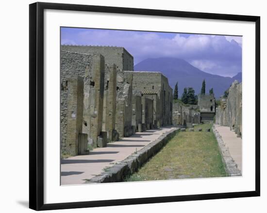 Restored Buildings in Roman Town Buried in Ad 79 by Ash Flows from Mount Vesuvius, Campania, Italy-Anthony Waltham-Framed Photographic Print