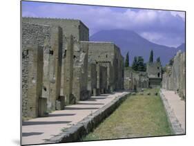 Restored Buildings in Roman Town Buried in Ad 79 by Ash Flows from Mount Vesuvius, Campania, Italy-Anthony Waltham-Mounted Photographic Print