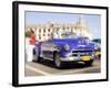 Restored Classic American Car Being Used As a Taxi For Tourists, Havana, Cuba-Lee Frost-Framed Photographic Print