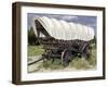 Restored Conestoga Wagon at Scotts Bluff National Monument on the Oregon Trail in Nebraska-null-Framed Photographic Print