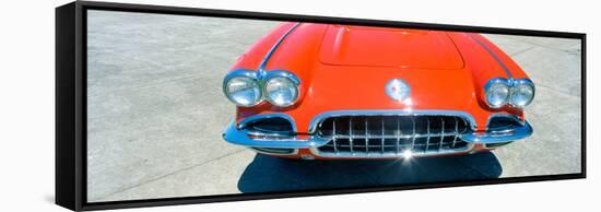 Restored Red 1959 Corvette, Front Close-Up, Portland, Oregon-null-Framed Stretched Canvas