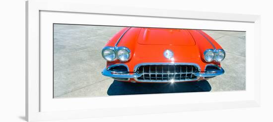 Restored Red 1959 Corvette, Front Close-Up, Portland, Oregon-null-Framed Photographic Print