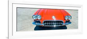 Restored Red 1959 Corvette, Front Close-Up, Portland, Oregon-null-Framed Photographic Print