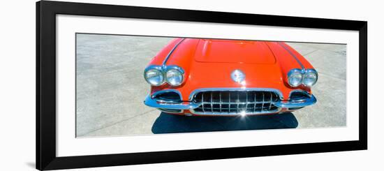 Restored Red 1959 Corvette, Front Close-Up, Portland, Oregon-null-Framed Photographic Print