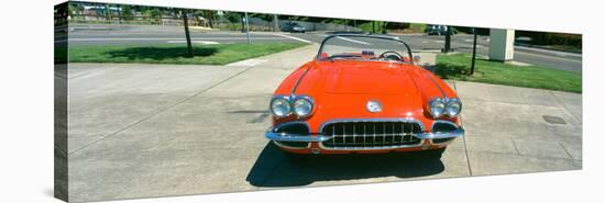 Restored Red 1959 Corvette, Front View, Portland, Oregon-null-Stretched Canvas