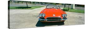 Restored Red 1959 Corvette, Front View, Portland, Oregon-null-Stretched Canvas