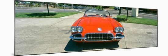 Restored Red 1959 Corvette, Front View, Portland, Oregon-null-Mounted Photographic Print