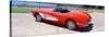 Restored Red 1959 Corvette, Side View, Portland, Oregon-null-Stretched Canvas