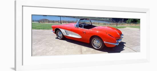 Restored Red 1959 Corvette, Side View, Portland, Oregon-null-Framed Photographic Print