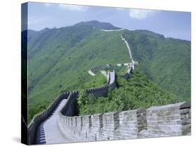 Restored Section of the Great Wall (Changcheng), Northeast of Beijing, Mutianyu, China-Tony Waltham-Stretched Canvas