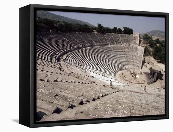 Restored Theatre, Epidaurus, Unesco World Heritage Site, Greece-Jack Jackson-Framed Stretched Canvas