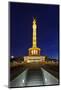 Restored Victory Column in the Evening, Street of the 17th of June, Berlin Mitte, Germany-Axel Schmies-Mounted Photographic Print