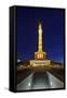 Restored Victory Column in the Evening, Street of the 17th of June, Berlin Mitte, Germany-Axel Schmies-Framed Stretched Canvas